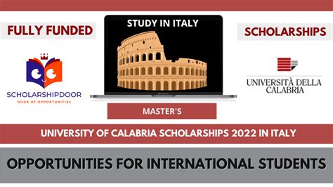 University Of Calabria Scholarships 2022 In Italy Study Abroad