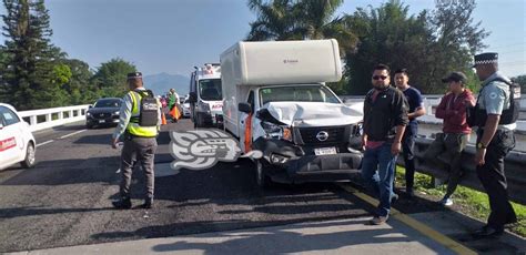 Se registra accidente múltiple en la Orizaba Cordoba