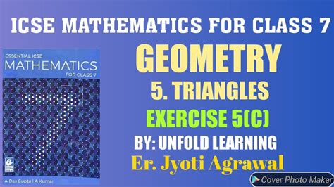 Icse Mathematics Class 7 Solution A Das Gupta Geometry 5 Triangles Exercise 5 C Unfold