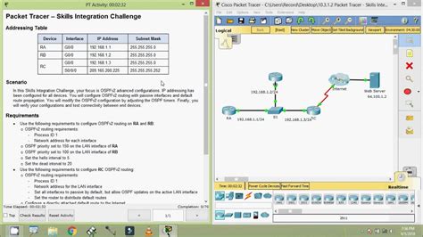 10 3 1 2 Packet Tracer Skills Integration Challenge Youtube