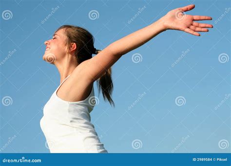 Woman With Arms Outstretched Stock Images Image 2989584