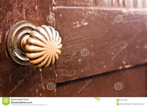 Golden Door Knob Stock Image Image Of Front Circle 13737299