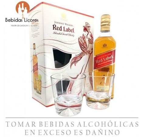 Whisky Johnnie Walker Etiqueta Roja Vasos