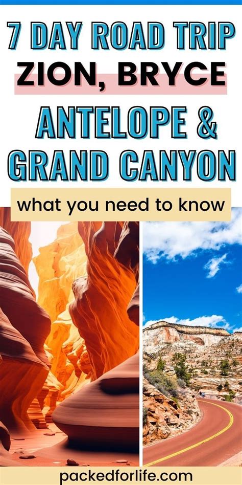 Zion Bryce Grand Canyon Ultimate Day Road Trip Itinerary