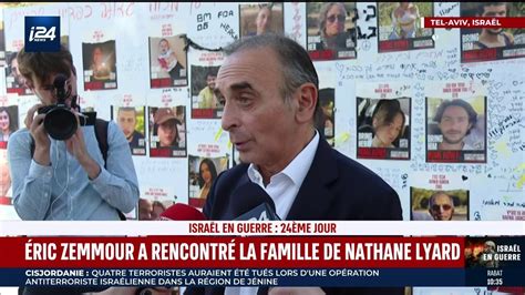 Ric Zemmour En Visite En Isra L Prend La Parole Depuis Tel Aviv