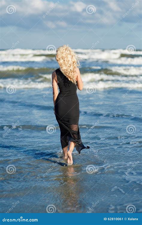 Woman On The Sea Shore Stock Image Image Of Perfect