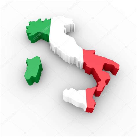 Map Of Italy In Italian Flag Colors — Stock Photo © Vampy1 33274097