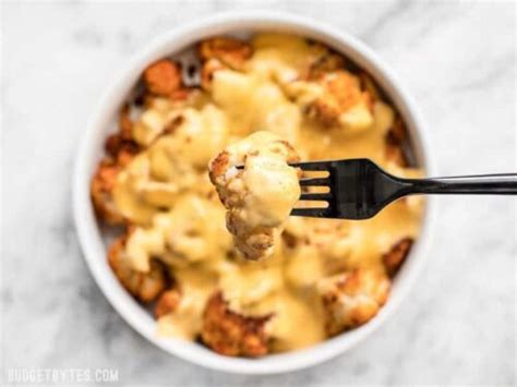 Spicy Roasted Cauliflower With Cheese Sauce Budget Bytes