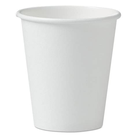 Dart Single Sided Poly Paper Hot Cups Oz White PK W Zoro