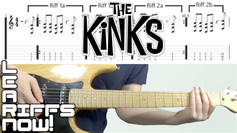 You Really Got Me Guitar Riffs Lesson With Tabs The Kinks Youtube