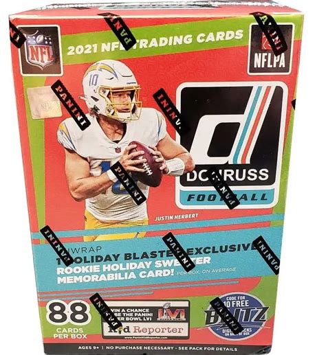 NFL Panini 2021 Donruss Holiday Football Trading Card BLASTER Box 11