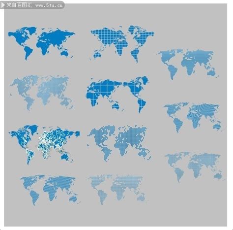 世界地图板块图片 矢量素材 百图汇设计素材