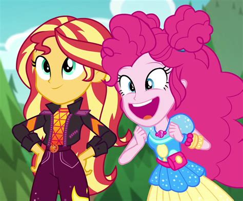 2252029 Safe Screencap Pinkie Pie Sunset Shimmer Human