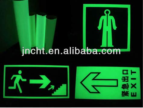 Glow In The Dark Safety Sign Board Luminous Sign Photoluminescent Sign Glow In The Dark Sign