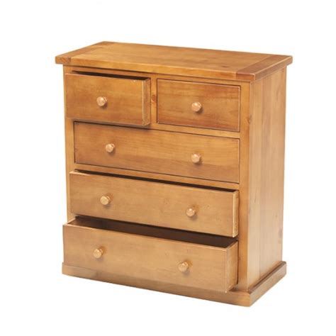 Chunky Pine 2 Over 3 Chest Of Drawers Lifestyle Furniture UK