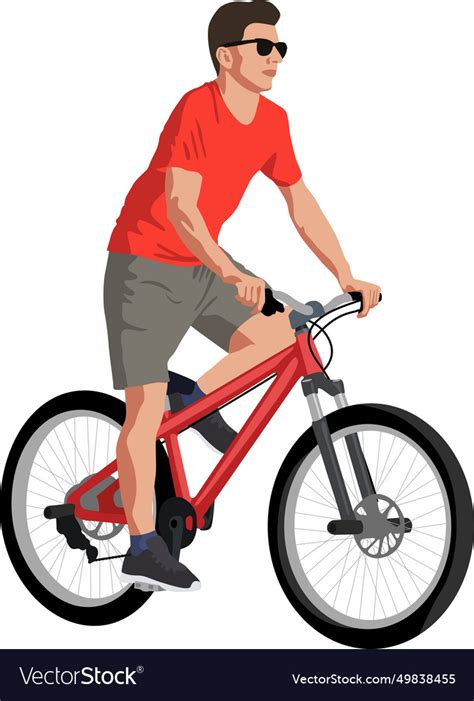 Bicyclist Royalty Free Vector Image Vectorstock