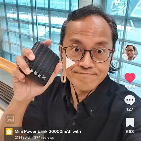 Mini Power Bank With Built In Cable In Singapore Adrian Video Image