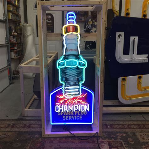 Champion Spark Plug Neon Sign Champion Dealership Neon Signs