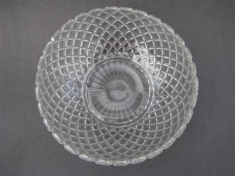 Waterford Vintage Hocking Waffle Pattern Glass Salad Bowl