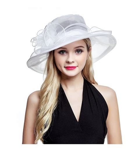 MengBom Womens Organza Church Kentucky Derby Fascinator Cap Bridal Tea