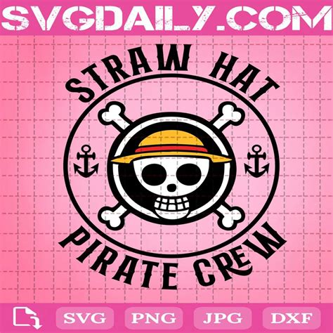 Straw Hat Pirate Crew One Piece Logo Svg Svgdaily Daily Free Premium