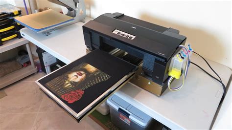 Epson 1430 Nikko DTG V2 Printing On Dark T Shirt YouTube