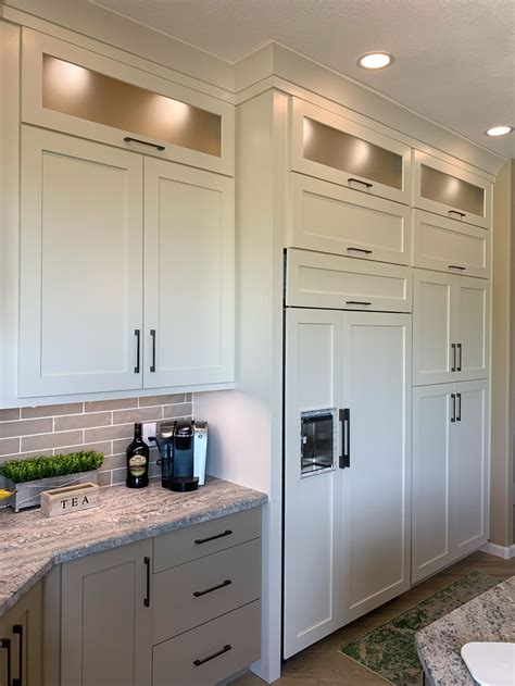 Appliance Panels In White Shaker Kitchen Modern Shaker Kitchen