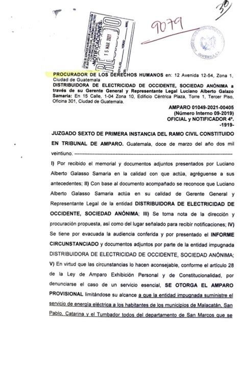 PDH Guatemala On Twitter Juzgado 6to De 1era Instancia Civil Otorga