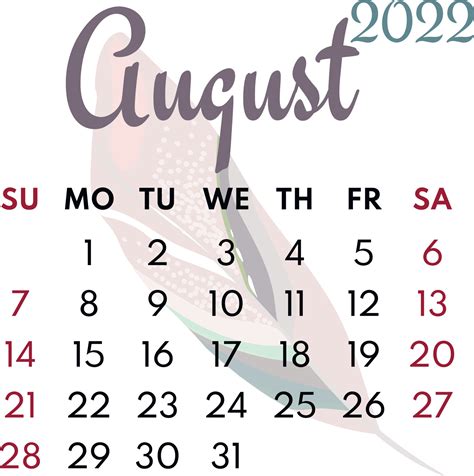 Calendrier Mois Ao T Art Vectoriel Chez Vecteezy