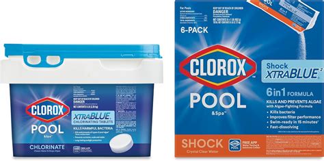 Clorox Poolandspa Xtrablue 3” Swimming Pool Chlorinating Tablets And Xtrablue 2 Shock