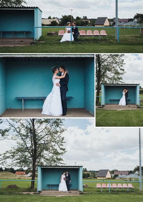 Fußball Hochzeit in Rot Weiß Fotostory mit wundervollen Paarbildern