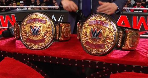 New World Tag Team Championship Belts Unveiled During This Weeks Wwe