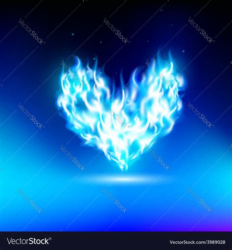 Blue Flame Heart