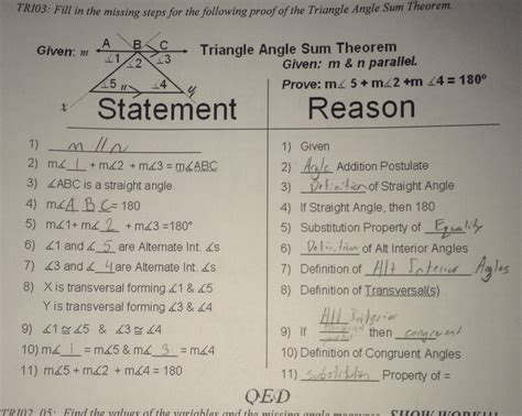 Corollary To The Triangle Sum Theorem