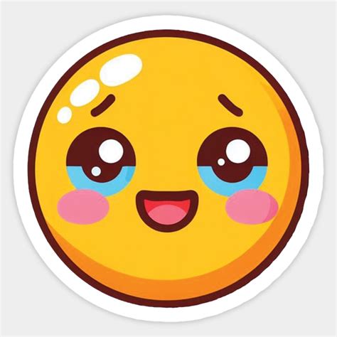 Smiling Crying Face Emoji - Smiling Crying Face Emoji - Sticker | TeePublic