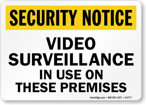 Video Surveillance Signs Printable