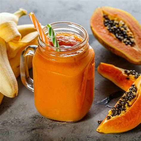 Batido de papaya con plátano