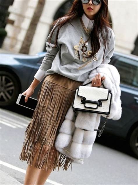 15 Ways To Wear Fringe Skirts Right This Season Styleoholic