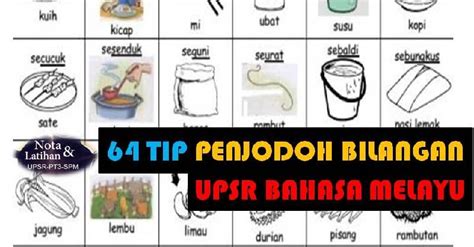 64 Penjodoh Bilangan Upsr Bahasa Melayu Peekme