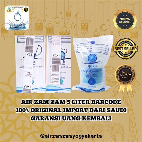 Jual Air Zam Zam Liter Original Barcode Asli Shopee Indonesia