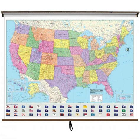 United States Advanced Political Wall Map By Kappa The Map Shop