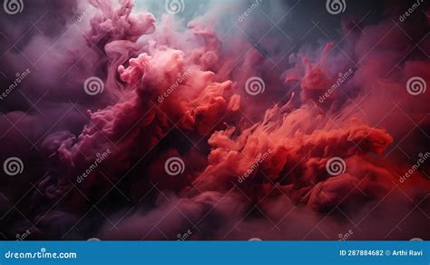 Sense Of Mystery With Maroon Smoke Stock Illustration Illustration Of