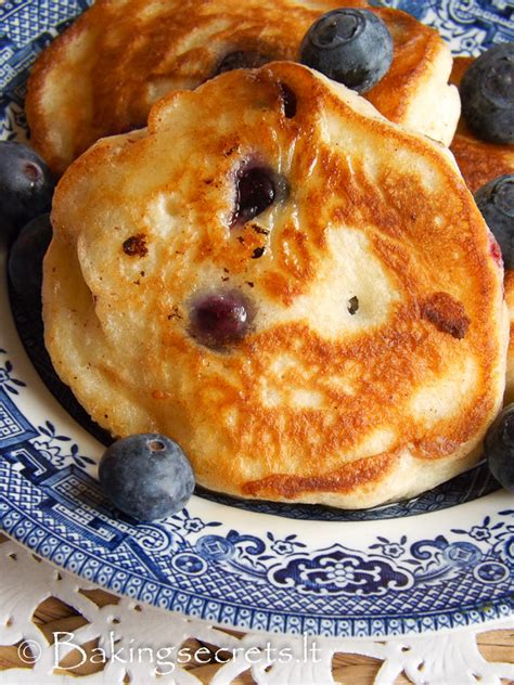 Baking Secrets Rikotos blynai su mėlynėmis Ricotta and Blueberry