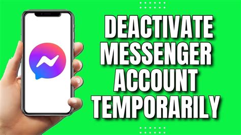 How To Temporarily Deactivate Messenger Account New Youtube