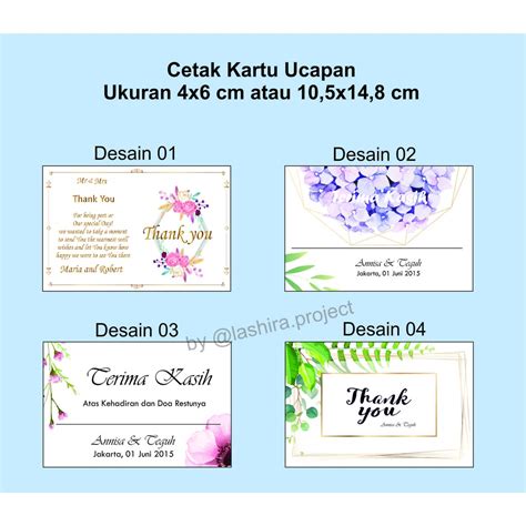 Jual Paket Cetak Kartu Ucapan Greeting Card T Parcel Lebaran Wedding