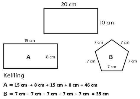 Kunci Jawaban Tema 7 Kelas 3 Sd Subtema 4 Hal 169 Sampai 176 Berapa Keliling Bangun Datar