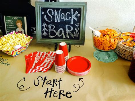 Super Cute Idea For A Snack Bar For Teacher Appreciation Week Or To Set