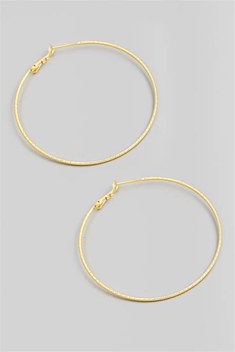 Thin Latch Hoop Earrings