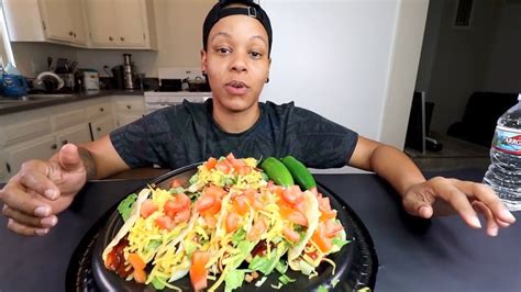 Cheesy Homemade Tacos Mukbang Youtube