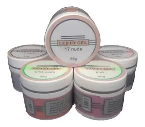 Gel X D Led Uv 6 Unid Gel 56gr Transparente Pink Nude X E D